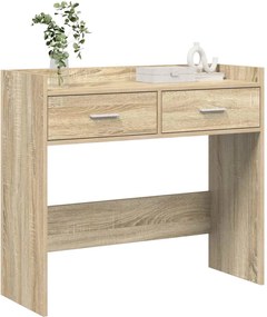 vidaXL Τραπέζι κονσόλας Sonoma Δρυς 90 x 35 x 80 εκ Επεξεργασμένο Ξύλο