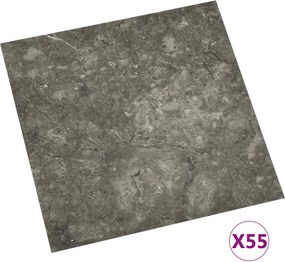 vidaXL Πλάκες Δαπέδου 5,11 τ.μ. 55 pcs PVC Γκρι και Λευκό