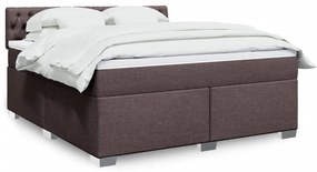 ΚΡΕΒΑΤΙ BOXSPRING ΜΕ ΣΤΡΩΜΑ ΣΚΟΥΡΟ ΚΑΦΕ 180X200 ΕΚ ΥΦΑΣΜΑΤΙΝΟ 3285977