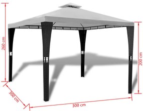 ΚΙΟΣΚΙ ΜΕ ΣΚΙΑΣΤΡΟ ΛΕΥΚΟ ΚΡΕΜ 3 X 3 Μ. 41450