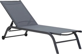 Ξαπλώστρα Jaipur pakoworld αλουμίνιο-textilene ανθρακί