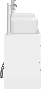 vidaXL Σετ Ντουλαπιών Μπάνιου 3 τμχ. Λευκό 53 x 34,5 x 63 εκ.