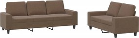 vidaXL Σετ Σαλονιού 2 Τεμαχίων Καφέ Υφασμάτινο