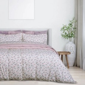 Σεντόνια 1680 (Σετ 4τμχ) Pink-Ecru Das Home Υπέρδιπλο 230x260cm 100% Βαμβακοσατέν