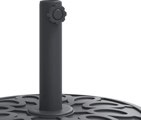 vidaXL Βάση Ομπρέλας Ασημί για Ιστό Ø38/48 χιλ. 12 κ. Γρανίτη