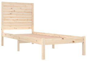 vidaXL Πλαίσιο Κρεβατιού 75 x 190 εκ. από Μασίφ Ξύλο Small Single