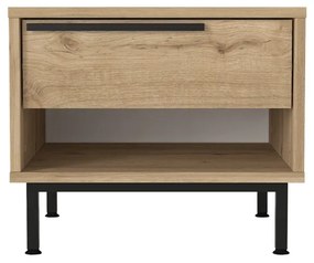 Κομοδίνο Suzy Megapap χρώμα sapphire oak 50x45x41,6εκ.