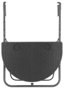 Livin'outdoor 441601  Balcony Foldable Table Half Round Grey