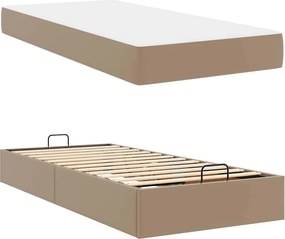 vidaXL Σκελετός κρεβατιού με στρώμα Άλλο 2 pcs Ώχρα PVC