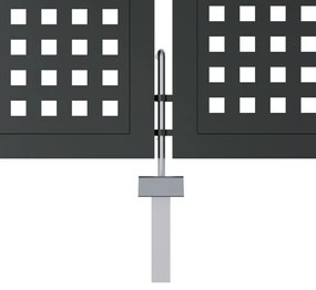 vidaXL Πόρτα Κήπου Ανθρακί 300x100 εκ. Ατσάλι