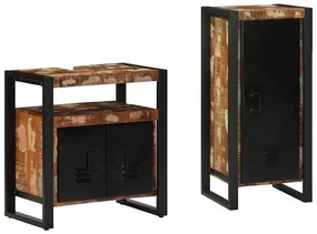 Σετ Επίπλων Μπάνιου με συρτάρι 2 pcs Στερεό Ανακτηθέν Ξύλο