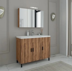 Drop Roma 100x39 Baroque Oak - Πάγκος με Νιπτήρα &amp; Κρυφοντουλαπο