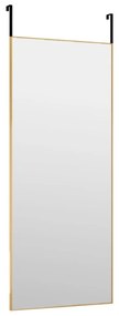 Καθρέπτης Πόρτας Χρυσό 40 x 100 εκ. από Γυαλί και Αλουμίνιο - Χρυσό
