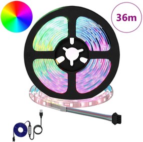 vidaXL Λωρίδα LED 12 pcs Μαύρο και Διαφανές 3000 χιλ