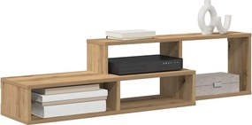 vidaXL ΡάφιΤηλεόρασηςΤοίχου 120x25x28,5εκ Επεξεργασμένο ξύλο