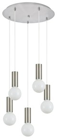Φωτιστικό Οροφής Πολύφωτο Homelighting Adept Tube 77-8390 Nickel Matt
