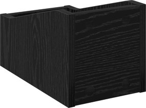 vidaXL Κουτί LP Μαύρη Δρυς 18 x 32 x 18 εκ. Επεξεργασμένο Ξύλο