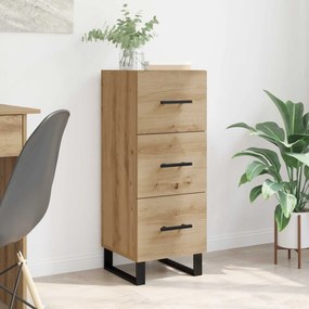 vidaXL Πλαϊνό γραφείο με συρτάρι Artisan Oak 34,5 x 34 x 90 εκ.