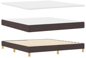 vidaXL Κρεβάτι Βαφής με Στρώμα Σκούρο Καφέ 180x200 εκ. Ύφασμα