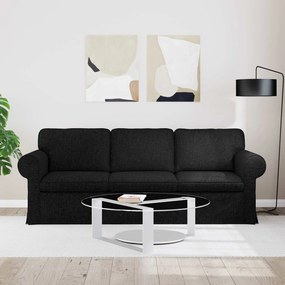 vidaXL Καναπές Μαύρο 215 x 82 x 80 εκ ύφασμα