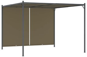 vidaXL Πέργκολα Κήπου με Πτυσσόμενη Οροφή Taupe 3 x 3 μ. 180 γρ/μ²
