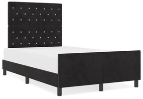 vidaXL Κρεβάτι Μαύρο 120x200 εκ Βελούδο