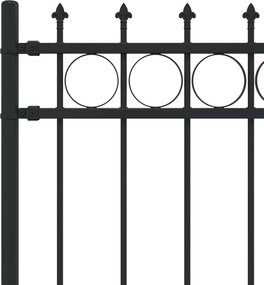 vidaXL Φράχτης Σπάικ Ρινγκ Μαύρο 200 x 200 cm