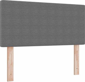 vidaXL LED Κρεβάτι με βάθρο Ανοιχτό Γκρι και Λευκό 100 x 200 cm