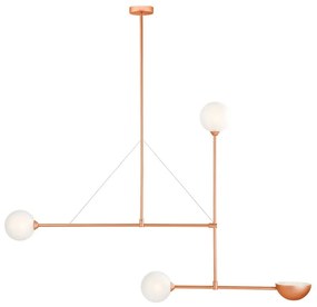 Φωτιστικό Οροφής Κρεμαστό 01482 4xG9 112x126cm Copper Luma