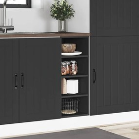 vidaXL Ντουλάπι Δαπέδου Riga Μαύρο 30x44,5x81,5 εκ. Μοριοσανίδα