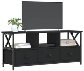 vidaXL Έπιπλο Τηλεόρασης Μαύρο 102x33x45 εκ. Επεξεργασμένο Ξύλο/Σίδερο