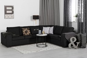 Γωνιακός Καναπές Scandinavian Choice B106, Μαύρο, 295x235x84cm, Πόδια: Ξύλινα | Epipla1.gr