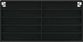vidaXL Βιτρίνα με ράφι Μαύρη Οξυά 100 x 8,5 x 50 cm Επεξεργασμένο ξύλο