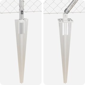 vidaXL Περίφραξη με Σπίθες 10 x 0,6 μ Γαλβανισμένος Χάλυβας Ασημί