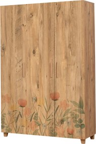 Τριφυλλη Ντουλαπα Πευκο Ατλαντικου LEVA HEDERA TULIP 48x120x189