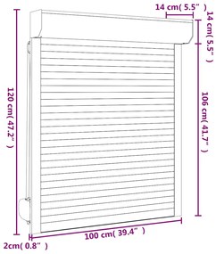 ΠΑΝΤΖΟΥΡΙ ΡΟΛΟ ΑΝΘΡΑΚΙ 100 X 120 ΕΚ. ΑΠΟ ΑΛΟΥΜΙΝΙΟ 144979