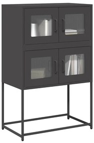 vidaXL Highboard Μαύρο 68x39x107 cm Ατσάλι