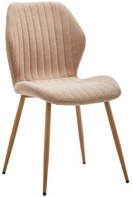 Καρέκλα Fersity 101-000086 48x56,5x85,5cm Beige Μέταλλο,Ύφασμα