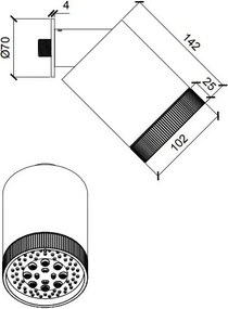 Κεφαλή ντουζ Beam Multijet Almar-Inox