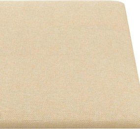 vidaXL Κεφαλάρι Τοίχου 12 τμχ. 90 x 30 cm Κρεμ ύφασμα