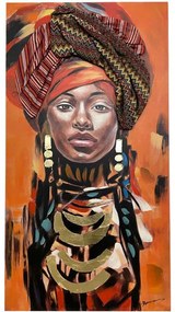 Πίνακας Καμβάς Afro 301-000005 70x3x140cm Multi Inart Κάθετοι Canvas
