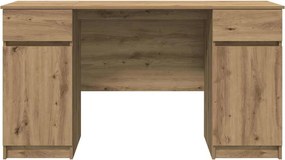 vidaXL Γραφείο artisan δρυς Επεξεργασμένο ξύλο 140 x 49 x 76 εκ.