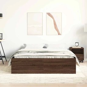 vidaXL Πλαίσιο Κρεβατιού Καφέ Δρυς 160 x 200 εκ.