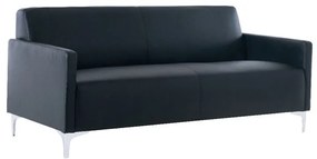 WOODWELL Ε948,32STYLE Καναπές Σαλονιού Καθιστικού 3Θέσιος, Pu Μαύρο K/D 164x71x72cm Ε948,32