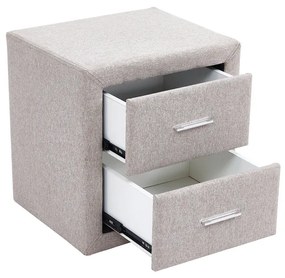 ZITA PLUS ΚΟΜΟΔΙΝΟ BEIGE ΥΦΑΣΜΑ 48Χ40Χ50εκ.  37.0124