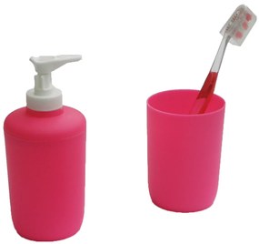 Σετ 2 Τεμ Αξεσουάρ Μπάνιου Φούξια Viopros