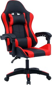 Καρέκλα γραφείου gaming William pakoworld PU μαύρο-κόκκινο