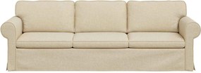vidaXL Καναπές Κρεμ 245 x 82 x 80 εκ ύφασμα