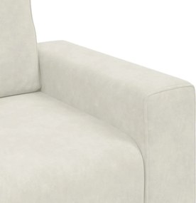 vidaXL Πολυθρόνα-Καναπέ-Κρεμ 100x77x82 εκ. Βελούδο