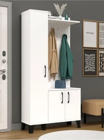 Ντουλάπα από Συνθετικό ξύλο Λευκό 90x180x180 cm